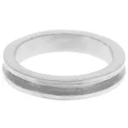 Ring for Delica 15/0 weaving - 1 row 1.5mm - Size 47 - Silver Tone x1