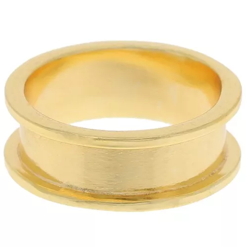 weaving ring for Delica 11/0 - 3 rows 5.1mm - Size 47 - Gold Tone x1