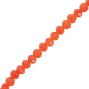 4x3.5 mm Round faceted beads - flattened - Orange x41cm|raw }}