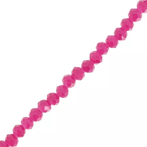 4x3.5mm Round faceted beads - flattened - Plum x41cm