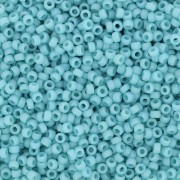Miyuki Seed Beads 15/0 2029 - Opaque Turquoise Blue Luster Mat x8g|raw }}