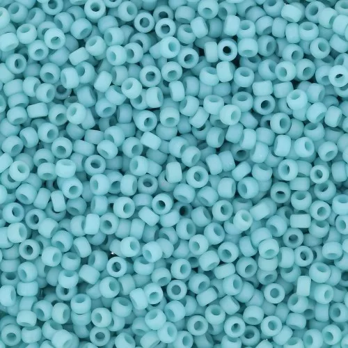 Miyuki Seed Beads 15/0 2029 - Opaque Turquoise Blue Luster Mat x8g