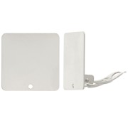 20mm Square earclips with hole - Fine Silver plated x2|raw }}