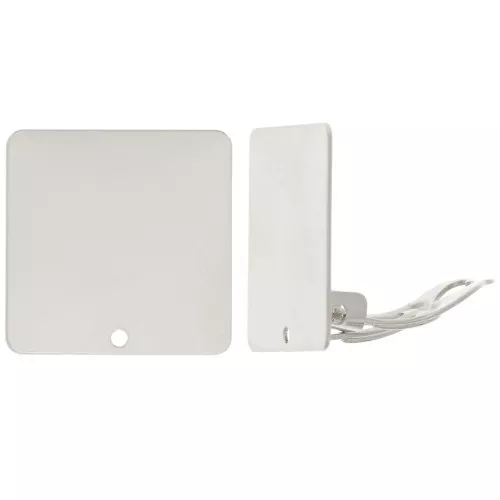 20mm Square earclips with hole - Fine Silver plated x2