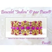 7x5mm Glass beads Samos® by Puca® - Jet AB x10g