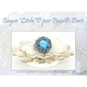 18mm Glass round cabochon by Puca® - Ice Slushy Cola x1