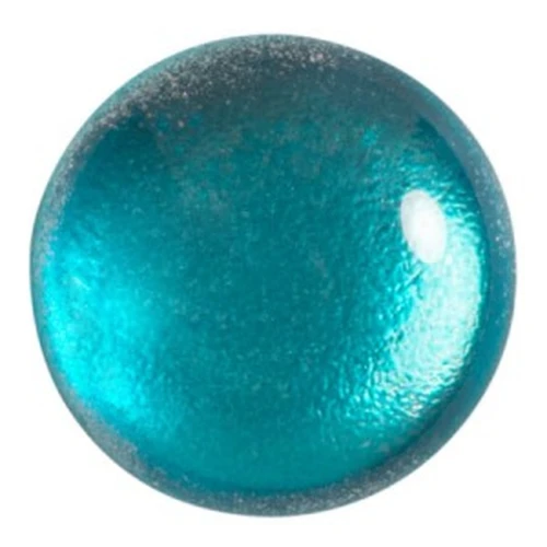 25mm Glass round cabochon by Puca® - Ice Slushy Blue Curacao x1