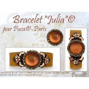 25mm Glass round cabochon by Puca® - Ice Slushy Orange x1