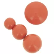 Assortment of 26 round beads 6-8-10mm & 2 opaque resin cabochons - Clay x1