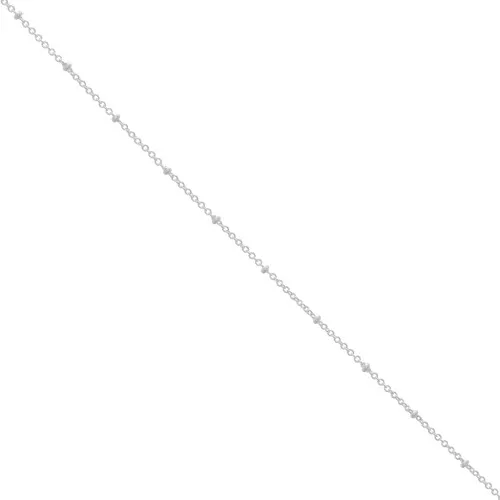 Trace mesh chain, alternating 1.9 mm flattened beads - Fine Arg veneer x50cm