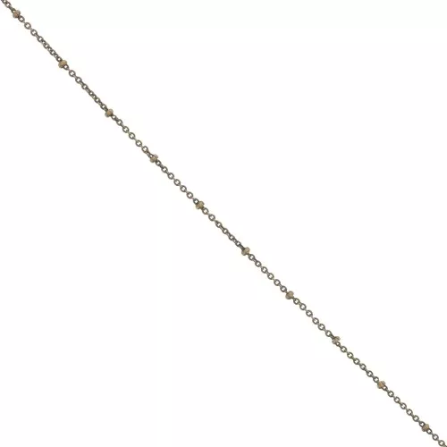 Alternating 1.9 mm Trace chain link with flattened beads - Bronze x50cm
