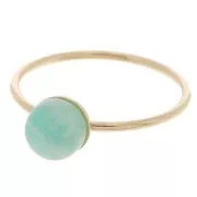 Fine ring with tray for 6mm cabochon - Size 54 - Gold filled x1