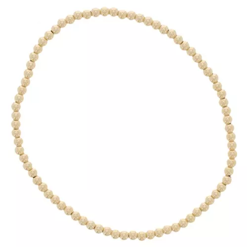 Elastic bracelet with 2.5mm round beads - Gold filled x1