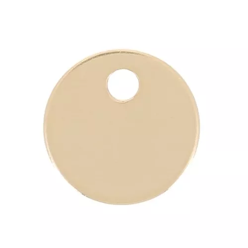 6mm Round sequin - thickness 0.5mm - Gold filled x1
