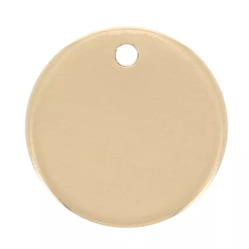 10mm Round sequin - thickness 0.8mm - Gold filled x1