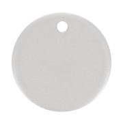 10mm 925 Sterling Silver Round Sequin - 0.8mm thick - matt x1|raw }}