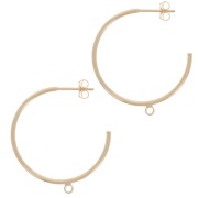25mm open hoop earrings with open ring - Gold filled x2|raw }}