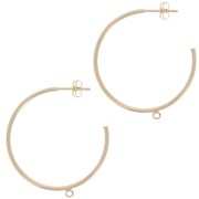 30mm open hoop earrings with open ring - Gold filled x2|raw }}