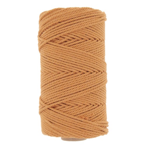 2mm Macramé cotton cord spool - Mustard x100m