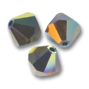 PureCrystal 5328 Crystal Bicones 4mm Jet AB x50