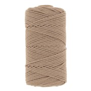 2mm Macramé cotton cord spool - Dark Sand x100m|raw }}