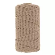 Sand - Bobine de cordon en coton pour macramé 2 mm - Sable foncé x100m Bobine de cordon en coton pour macramé 2 mm - Sable foncé x100m