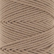 2mm Macramé cotton cord spool - Dark Sand x100m