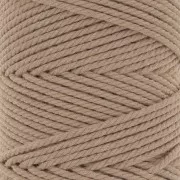 2mm Macramé cotton cord spool - Dark Sand x100m