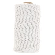 2mm Macramé cotton cord spool - White x100m