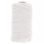 2mm Macramé cotton cord spool - White x100m