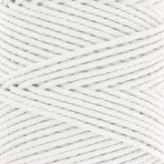 2mm Macramé cotton cord spool - White x100m