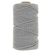 2mm Macramé cotton cord spool - Light Grey x100m
