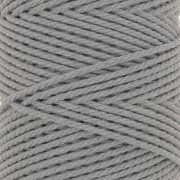 2mm Macramé cotton cord spool - Light Grey x100m
