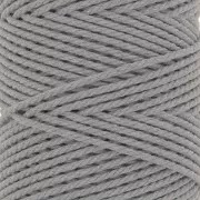 2mm Macramé cotton cord spool - Light Grey x100m