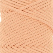 3mm Macramé cotton cord spool - Apricot x50m