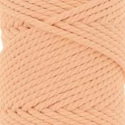 3mm Macramé cotton cord spool - Apricot x50m