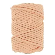5mm Macramé Cotton Cord Spool - Apricot x50m