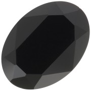 18x13mm oval Aurora A4120 Cabochon - Jet x1|raw }}