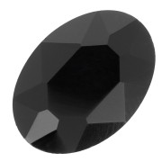 14x10mm oval Aurora A4120 Cabochon - Jet x1