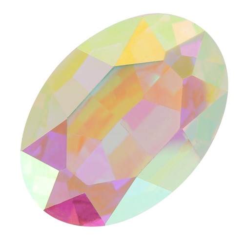 14x10mm oval Aurora A4120 Cabochon - Crystal AB x1