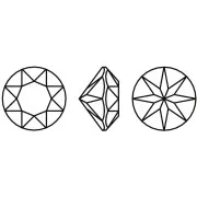 6mm round Aurora A1088 Cabochon - Crystal x1