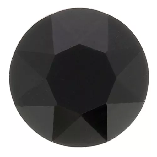 6mm round Aurora A1088 Cabochon - Jet x1