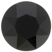8mm round Aurora A1088 Cabochon - Jet x1
