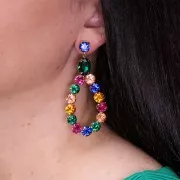 8mm round Aurora A1088 Cabochon - Jet x1