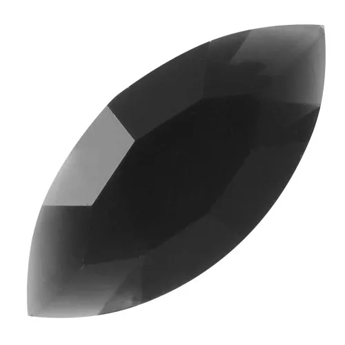 10x5mm Aurora A4200 navette cabochon - Jet x1