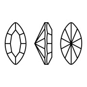 10x5mm Aurora A4200 navette cabochon - Topaz x1