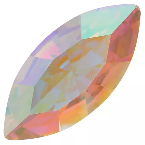 15x7mm Aurora A4200 navette cabochon - Crystal AB x1