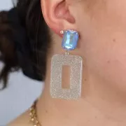 18x13mm Aurora Octagon Cabochon A4627 - Crystal Electric Yellow x1