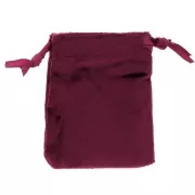 Pochon en velours fin pour bijoux 80x100 mm - Bordeaux x1