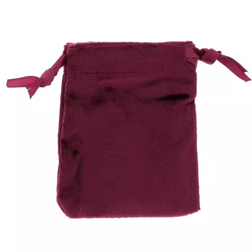 Pochon en velours fin pour bijoux 80x100 mm - burgundy x1